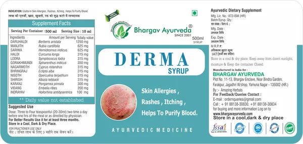 Dr._Bhargav'S_Derma_Syrup_500_Ml_&_Daruhaldi_Powder_100_Gms