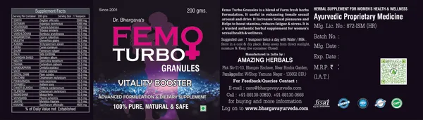 Dr._Bhargav'S_Femo_Turbo_60_Capsules_&_Femo_Turbo_Granules_200_Gms
