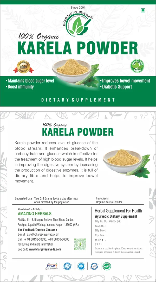 Dr._Bhargav'S_Madhu_Jeevan_Ras_500_Ml_&_Karela_Powder_100_Gms