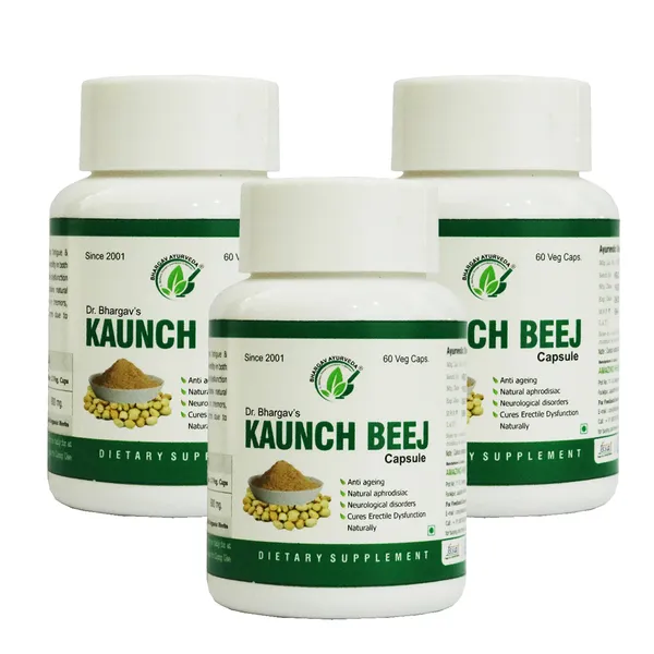 Dr.Bhargav’S_I_Kaunch_Beej_Capsules_|_Fights_Fatigue_TIredness|_Hormone_L-Dopa_I_Serotonins_|_Medha-D_Capsules_I_Fertility_In_Both_Men_I_Nerve_Tonic_|_Premature_Ejaculation_|_Dysfunction|_60_Capsules_I_Pack_Of_3
