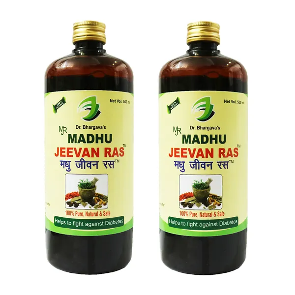 Dr.Bhargav’S_I_Madhu_Jeevan_Ras_|_Diabetes_Support_Tonic_|_Blood_Sugar_Pancreas_Tonic_|_Sexual_Weakness_Tonic_|_Insulin_Producing_Beta_Cells_|_Sugar_Disease_Complication_Care_And_Healing_I_500Ml_Syrup_I_Pack_Of_2