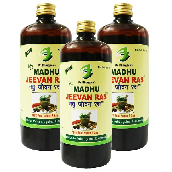 Dr.Bhargav’S_I_Madhu_Jeevan_Ras_|_Diabetes_Support_Tonic_|_Blood_Sugar_Pancreas_Tonic_|_Sexual_Weakness_Tonic_|_Insulin_Producing_Beta_Cells_|_Sugar_Disease_Complication_Care_And_Healing_I_500Ml_Syrup_I_Pack_Of_3