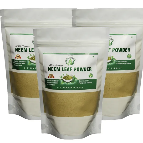 Dr.Bhargav’S_I_Neem_Leaves_Powder_|_Sun_Dried_I_Skin_I_Hair_Growth_|_Regulate_Blood_Sugar_|_Relieves_Skin_Problems_|_Boost_Immunity_|_Help_Lower_Blood_Sugar_Levels_|Strengthen_Pancreas_|_100_Gm_I_Pack_Of_3