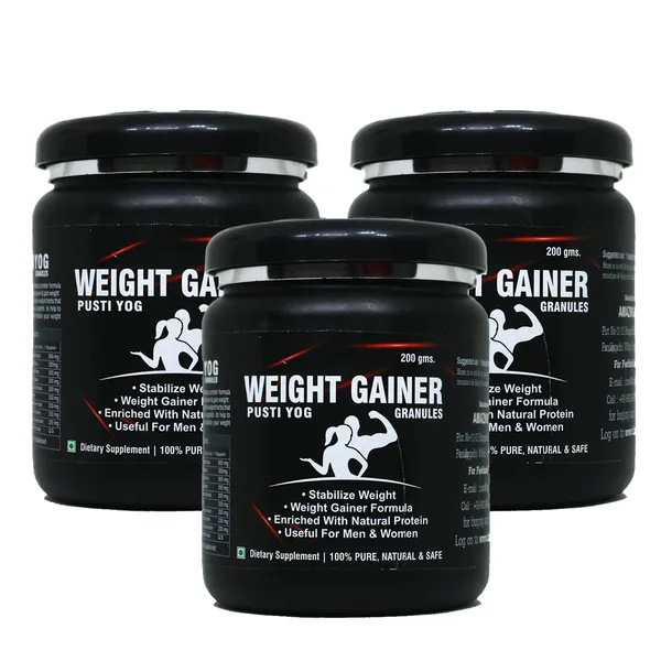 Dr.Bhargav’S_I_Pusti_Yog_Weight_Gain_Safe_Formula_|_Enriched_Protein|Weight_Gain_|_Bone_I_Muscle_Strengthen_Formula|_Power_Energy_Booster|_200_Gm_Granules_I_Pack_Of_3