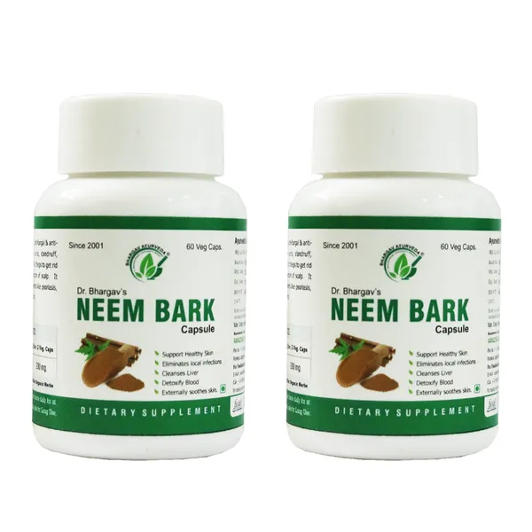 Dr.Bhargav’S_I_Neem_Bark_Capsules_|_Support_Healthy_Skin_|_Cleanses_Liver_|Kills_Germ_I_Bacteria_I_Virus_|_Cures_Boils_I_Rashes|_Detoxify_Body_|Reduce_Viral_Load_|60_Capsules_I_Pack_Of_2