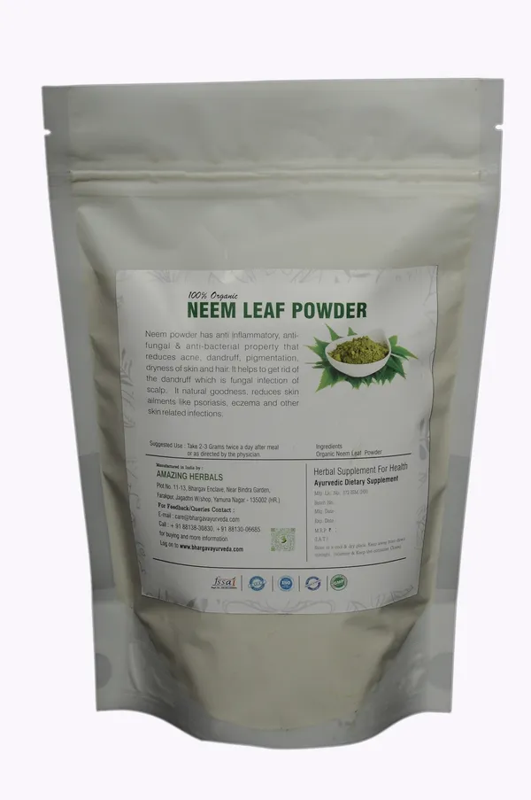 Dr.Bhargav’S_I_Neem_Leaves_Powder_|_Sun_Dried_I_Skin_I_Hair_Growth_|_Regulate_Blood_Sugar_|_Relieves_Skin_Problems_|_Boost_Immunity_|_Help_Lower_Blood_Sugar_Levels_|Strengthen_Pancreas_|_100_Gm
