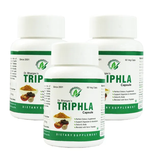 Dr.Bhargav’S_I_Triphala_Capsules_|_Vata_I_Pitta_I_Kapha_|_Digestion_I_Detoxifier|_Detox_Got_I_Body_|_Antioxidant_|_Acidity|_Nourishment_I_Tissue_I_Cells_I_Conscious_Intelligence_I_60_Capsules_I_Pack_Of_3