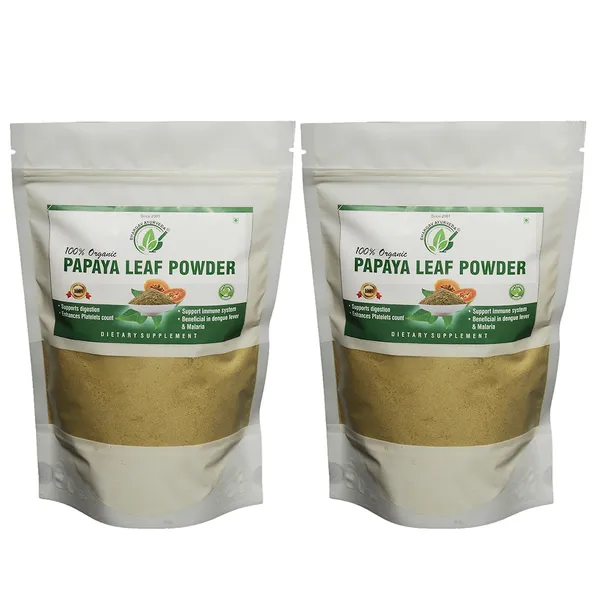 Dr.Bhargav’S_I_Papaya_Leaf_Powder_|_Face_Skin|_Supports_Digestion_|_Fever_I_Malaria_|Immune_System_|_Enhances_Platelets_Count_|_Fever_Herbal_Medicine_|_100_Gm_Powder_I_Pack_Of_2