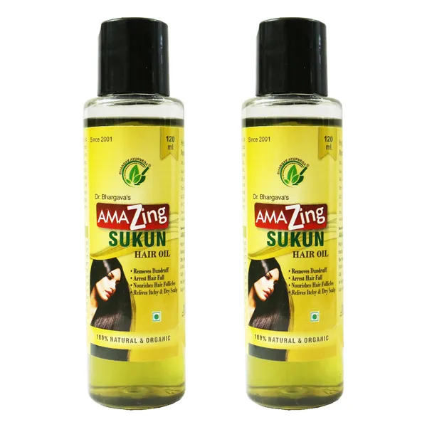 Dr.Bhargav’S_I_Sukoon_Hair_I_Hair_Growth_|_Hair_Fall_|_Improves_Regrowth_Of_Hair_|Dandruff_|120Ml_I_Pack_Of_2