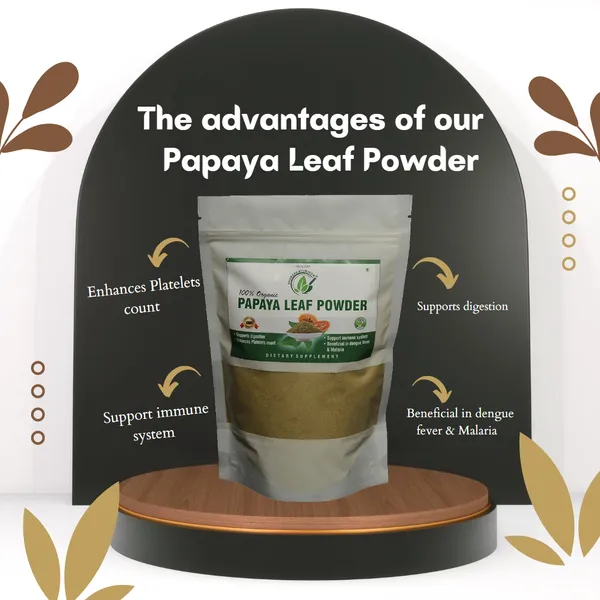 Dr.Bhargav’S_I_Papaya_Leaf_Powder_|_Face_Skin|_Supports_Digestion_|_Fever_I_Malaria_|Immune_System_|_Enhances_Platelets_Count_|_Fever_Herbal_Medicine_|_100_Gm_Powder
