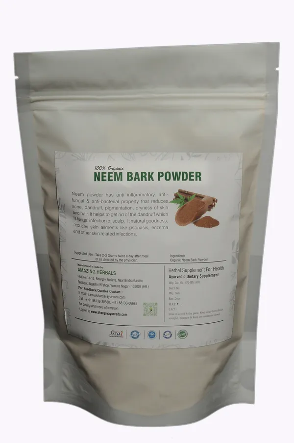 Dr.Bhargav’S_I_Neem_Bark_Powder_|_Support_Healthy_Skin_|_Cleanses_Liver_|Kills_Germs_I_Bacteria_I_Virus_|_Cures_Boils_I_Rashes|_Detoxify_Body_|Reduce_Viral_Load_|100_Gm