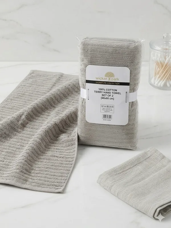 Beige_Hand_Towel_Set_of_2_|_Soft_|_100%_Cotton_|_40X60_cm