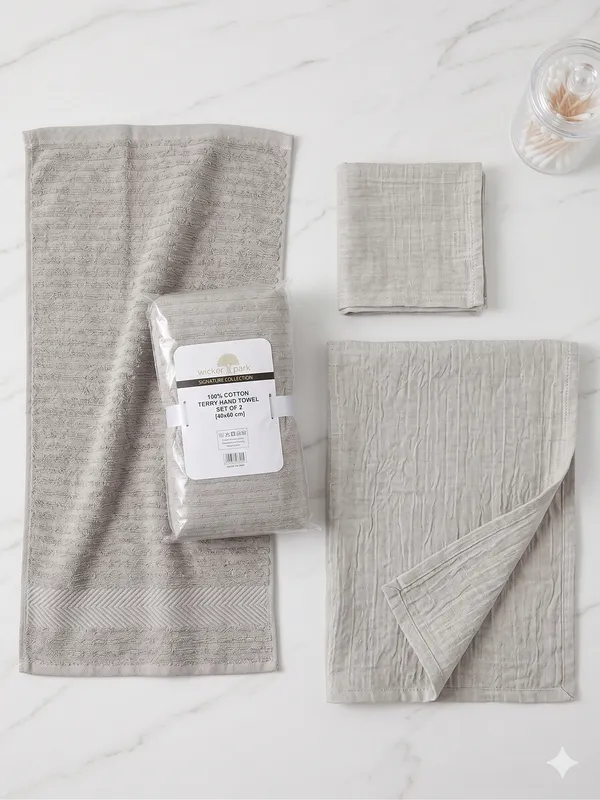 Beige_Hand_Towel_Set_of_2_|_Soft_|_100%_Cotton_|_40X60_cm