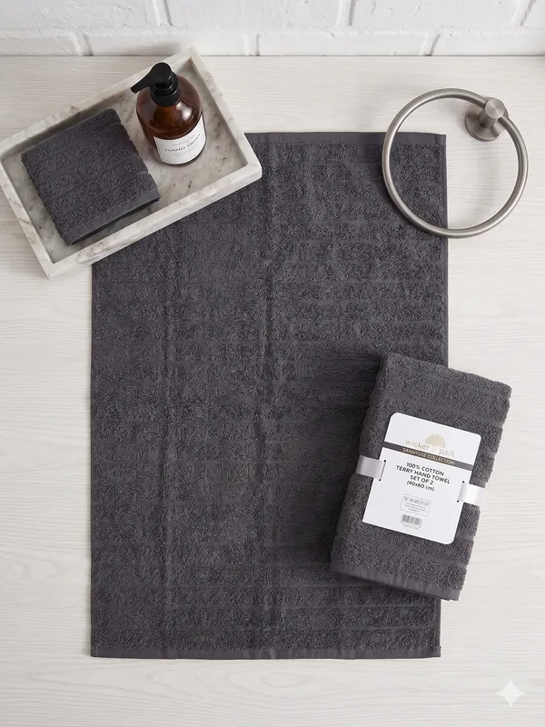 Black_Hand_Towel_Set_Of_2_|_100%_Cotton_|_Soft_|_40X60_cm