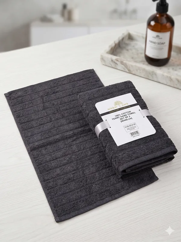 Black_Hand_Towel_Set_Of_2_|_100%_Cotton_|_Soft_|_40X60_cm