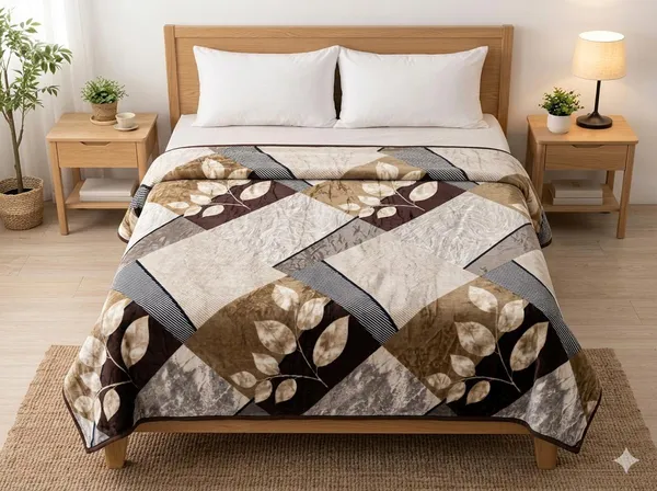 Cream_Flower_AC_Blanket_Single_Bed_|_Soft_|_Lightweight_|_Velvety