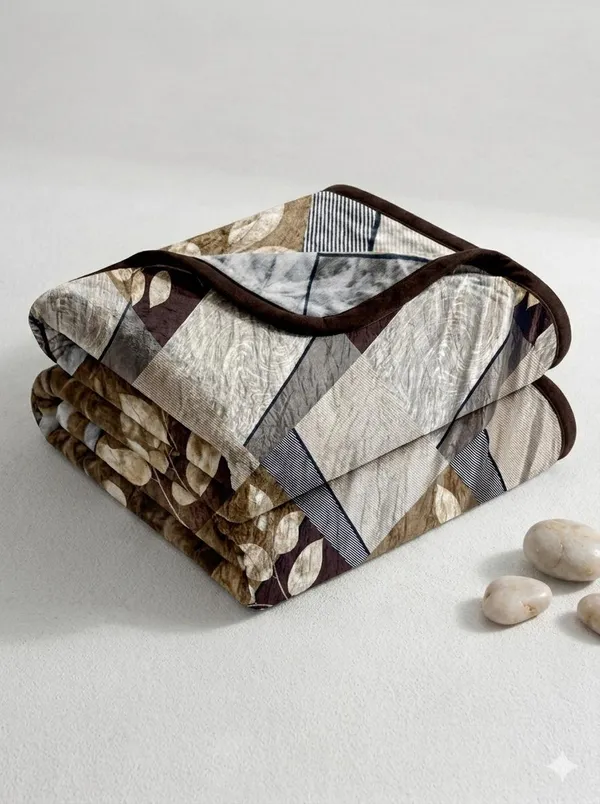 Cream_Flower_AC_Blanket_Single_Bed_|_Soft_|_Lightweight_|_Velvety