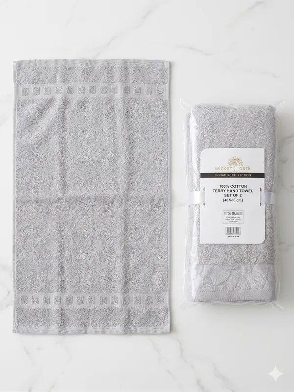 Grey_Hand_Towel_Set_of_2_|_Soft_|_100%_Cotton_|_40X60_cm