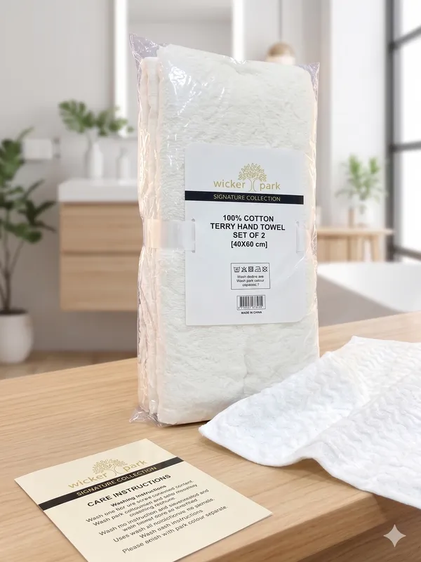 Light_Cream_Hand_Towel_Set_Of_2_|_Soft_|_100%_Cotton_|_40X60_cm