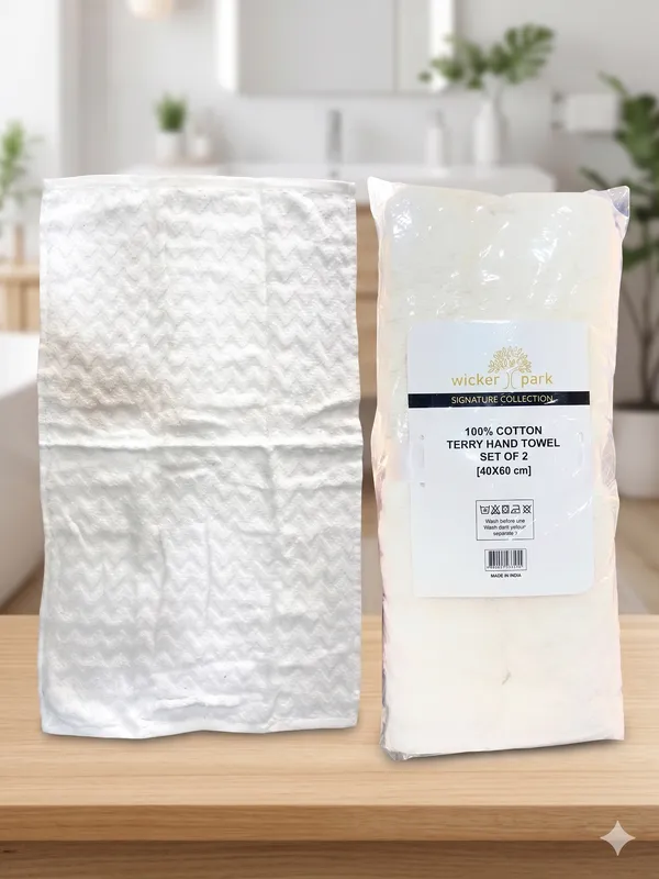 Light_Cream_Hand_Towel_Set_Of_2_|_Soft_|_100%_Cotton_|_40X60_cm