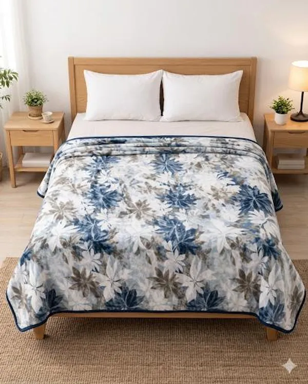 Light_blue_Flower_AC_Blanket_Single_Bed_|_Soft_|_Lightweight_|_Velvety