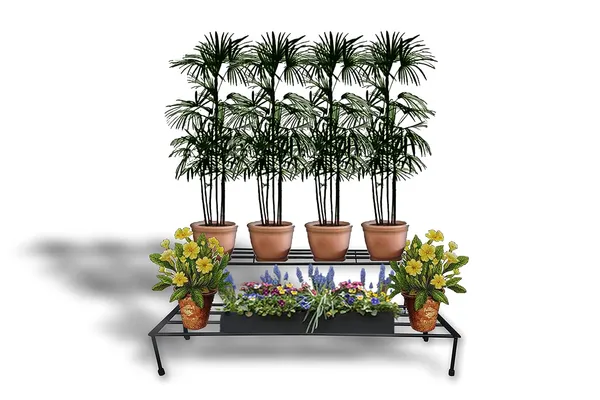 Heavy_With_Rubberized_Base_2_Step_Planter_Pot_Stand_For_Home_Decor_Outdoor_Garden