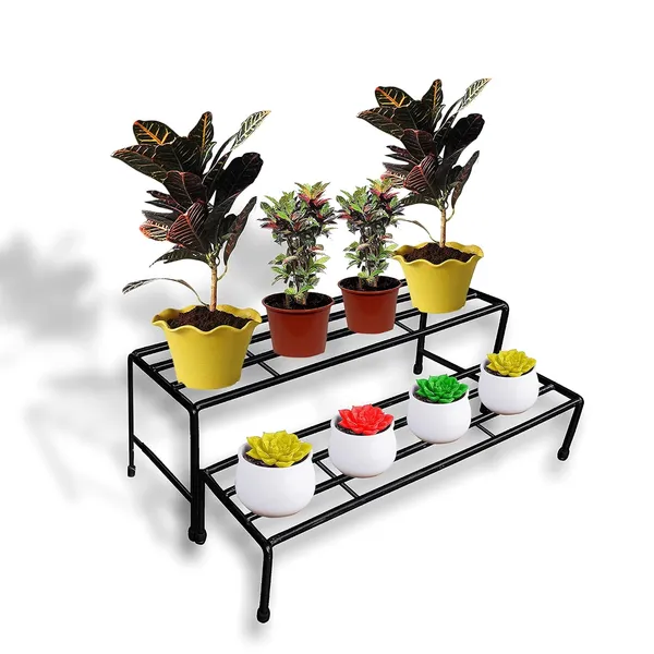 Heavy_With_Rubberized_Base_2_Step_Planter_Pot_Stand_For_Home_Decor_Outdoor_Garden