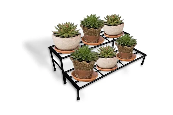Heavy_With_Rubberized_Base_2_Step_Planter_Pot_Stand_For_Home_Decor_Outdoor_Garden