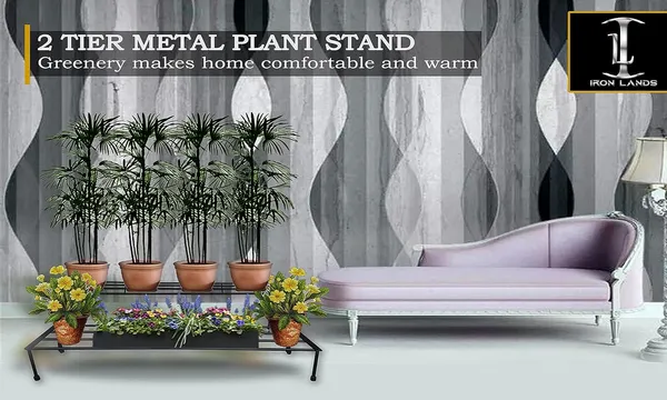 Heavy_With_Rubberized_Base_2_Step_Planter_Pot_Stand_For_Home_Decor_Outdoor_Garden
