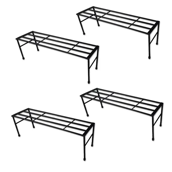 Iron_Lands_Heavy_High_Step_With_Protective_Base_Flower_Pot_Plant_Stand_29_Inches_Indoor_Outdoor_For_Home_Garden_Balcony_Living_Room_Decor_Pack_Of_4