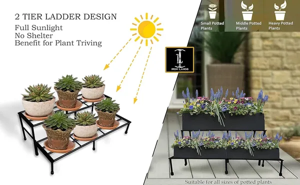 Iron_Lands_Sturdy_2_In_1_Step_With_Rubberized_Base_Indoor_Outdoor_Flower_Pot_Planter_Stand_24_Inches_Length_Floor_Rack_For_Home_Garden_Balcony_Living_Room_Decor_Set_Of_2_Pcs