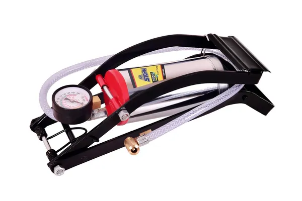 Iron_Lands_Air_Storm_Chrome_High_Pressure_Foot_Air_Pump_For_Car_Bike_Scooter_Sports_Ball_Bicycles_And_Inflatable_Furniture_Toys