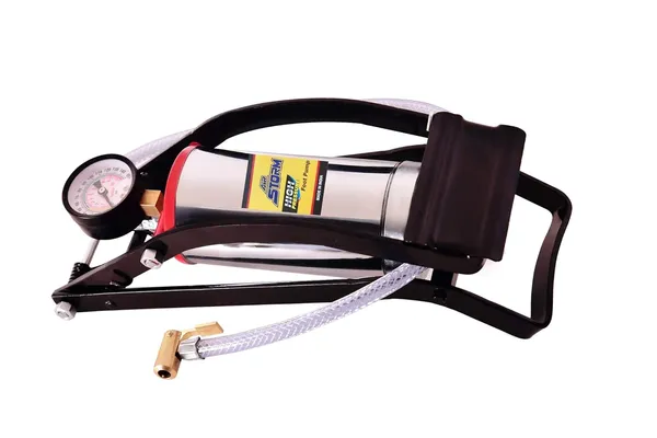 Iron_Lands_Air_Storm_Chrome_High_Pressure_Foot_Air_Pump_For_Car_Bike_Scooter_Sports_Ball_Bicycles_And_Inflatable_Furniture_Toys