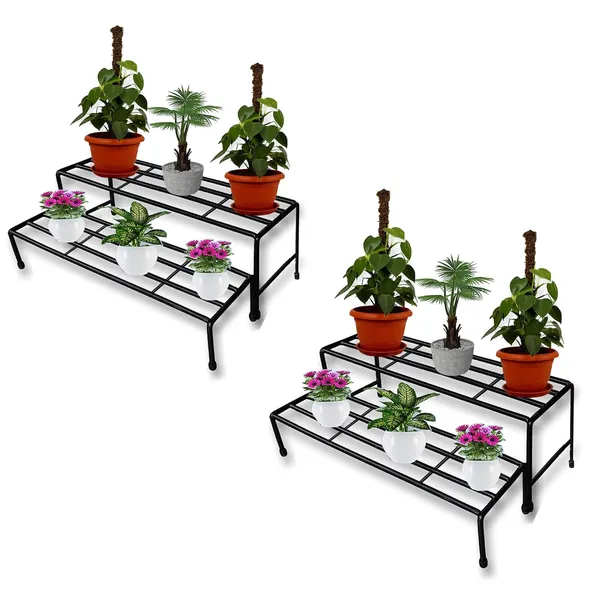 Iron_Lands_Heavy_With_Rubberized_Base_Indoor_Outdoor_Shelf_Rack_Pot_Planter_Stand_For_Home_Decor_Garden_Balcony_2_Step_Set_Of_2