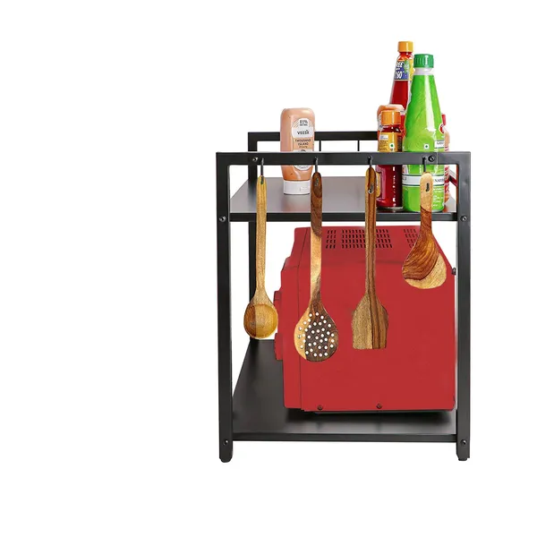 Iron_Lands_Metal_Countertop_2_Tier_Microwave_Oven_Rack_Organizer_With_Hooks_Multipurpose_Counter_Top_Storage_Organizer_Dish_Rack_For_Kitchen_Cabinet