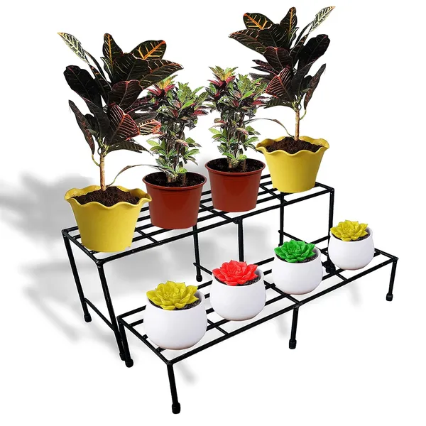Iron_Lands_Sturdy_Metal_Planter_Stand_Plant_Stand_For_Pots_Outdoor_Plant_Stand_Black_Cuba_2_Step_Stand