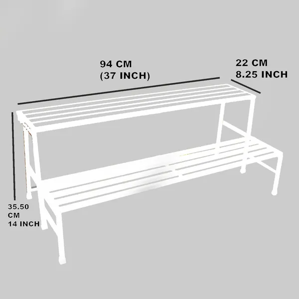 Iron_Lands_Oak_2_Step_3_Feet_Spectacular_Heavy_Duty_Metal_Stand_Plant_Stands_Display_Rack_For_Indoor_Outdoor_Perfect_For_Your_Home_And_Garden_Decor_94_Cm_Long_Oak_2_Step_37_Inch_White
