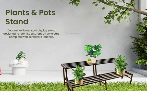 Iron_Lands_Oak_2_Step_3_Feet_Spectacular_Heavy_Duty_Metal_Stand_Plant_Stands_Display_Rack_For_Indoor_Outdoor_Perfect_For_Your_Home_And_Garden_Decor_94_Cm_Long_Oak_2_Step_37_Inch_Black