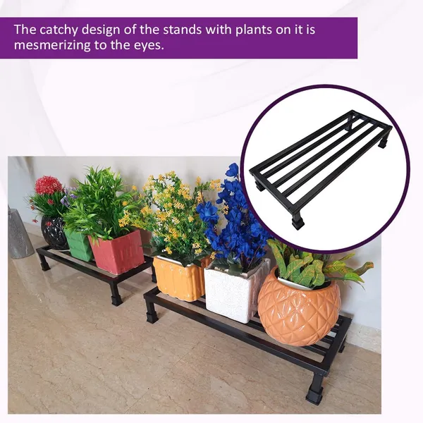 Iron_Lands_Oak_Plant_Stand_26_Inch_For_Heavy_Duty_Premium_Indoor_Outdoor_Strong_Pot_Planter_Flower_Gamla_Rack_Shelf_Garden_Balcony_Home_Living_Room_Decor_Pack_Of_4_Black