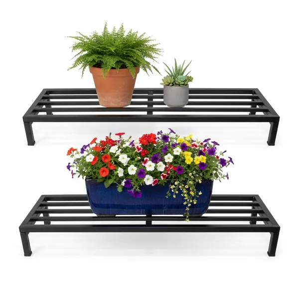 Iron_Lands_Oak_Plant_Stand_26_Inch_For_Heavy_Duty_Indoor_Outdoor_Strong_Premium_Pot_Planter_Flower_Gamla_Rack_Shelf_Garden_Balcony_Home_Living_Room_Decor_Pack_Of_2_Black