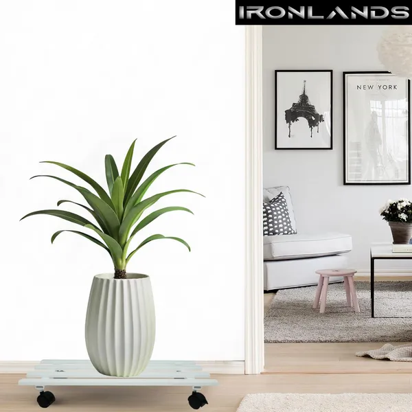 Iron_Lands_Classic_Pot_Stand_With_Wheels_Heavy_Duty_Spectacular_Metal_Stand_Plant_Display_Rack_For_Indoor_Outdoor_Use_Perfect_For_Home_And_Garden_Decor_Pack_Of_2_White