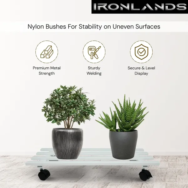 Iron_Lands_Classic_Pot_Stand_With_Wheels_Heavy_Duty_Spectacular_Metal_Stand_Plant_Display_Rack_For_Indoor_Outdoor_Use_Perfect_For_Home_And_Garden_Decor_Pack_Of_4_White