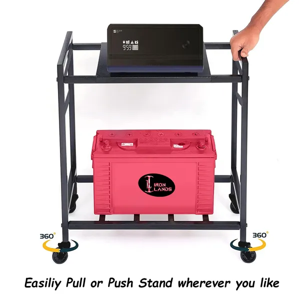 Iron_Lands_2_Tier_Inverter_Stand_With_Wheels_100kg_Load_Capacity_Heavy_Metal_Trolley_Ups_Cpu_Stand_With_Wheels_For_Home_And_Office_Cabinet_With_Shelf