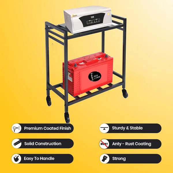 Iron_Lands_2_Tier_Inverter_Stand_With_Wheels_Heavy_Metal_Trolley_100kg_Load_Capacity_Ups_Cpu_Stand_With_Wheels_For_Home_And_Office_Cabinet_With_Shelf