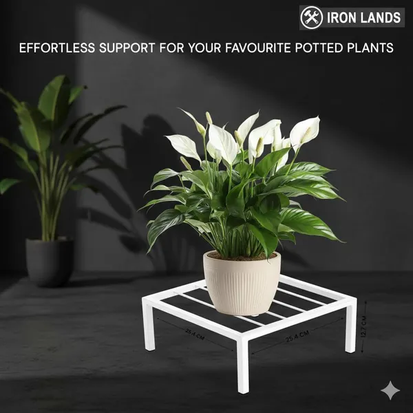 Iron_Lands_Solid_Square_Metal_Plant_Stand_For_Balcony_Garden__Flower_Pot_Holder_For_Indoor_Outdoor_Use_Decorative_Planter_Stand_For_Living_Room_Home_Decor_Pack_Of_6_White