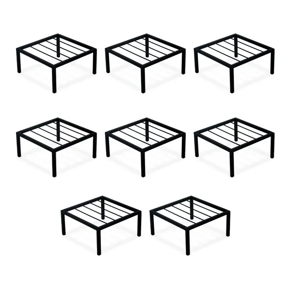 Iron_Lands_Solid_Square_Metal_Plant_Stand_For_Balcony_Garden__Flower_Pot_Holder_For_Indoor_Outdoor_Use_Decorative_Planter_Stand_For_Living_Room_Home_Decor_Pack_Of_8_Black