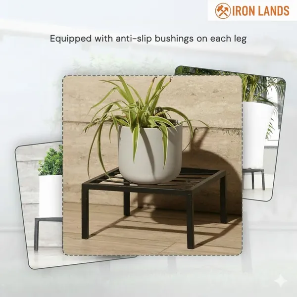 Iron_Lands_Solid_Square_Metal_Plant_Stand_For_Balcony_Garden__Flower_Pot_Holder_For_Indoor_Outdoor_Use_Decorative_Planter_Stand_For_Living_Room_Home_Decor_Pack_Of_8_Black