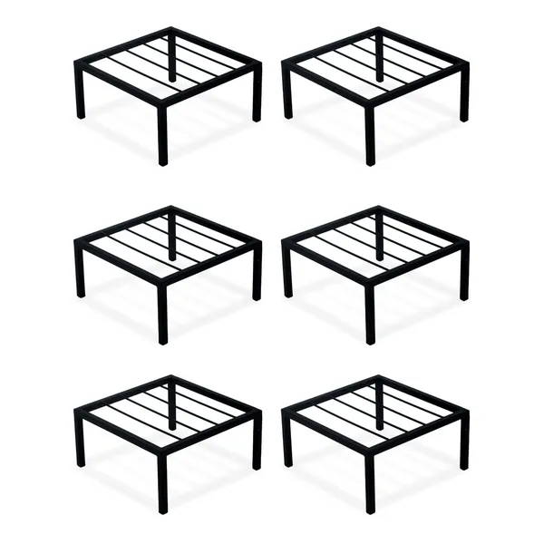 Iron_Lands_Solid_Square_Metal_Plant_Stand_For_Balcony_Garden__Flower_Pot_Holder_For_Indoor_Outdoor_Use_Decorative_Planter_Stand_For_Living_Room_Home_Decor_Pack_Of_6_Black