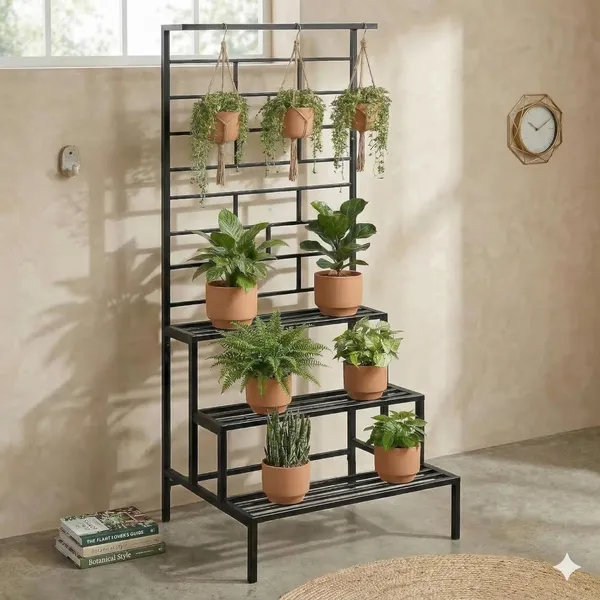 Iron_Lands_4_Tier_Hanging_Metal_Plant_Pot_Stand_With_Trellis_Hanging_Rod__Heavy_Duty_Rust_Resistant_Plant_Rack_For_Home_Indoor_Living_Room_Outdoor_Balcony_Black