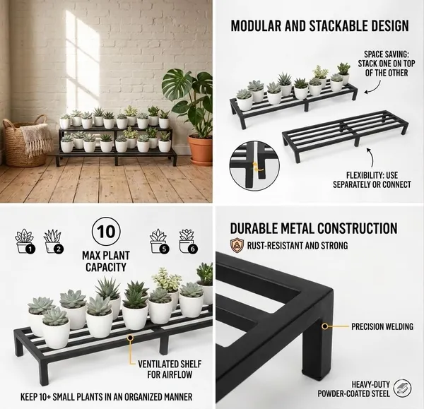 Iron_Lands_Oak_37_Inch_Spectacular_3_Feet_Heavy_Duty_Rectangle_Plant_Stand_Modern_Design_For_Indoor_Outdoor_Use_Sturdy_Anti_Rust_Planter_Stand_For_Garden_Balcony_Patio_Black
